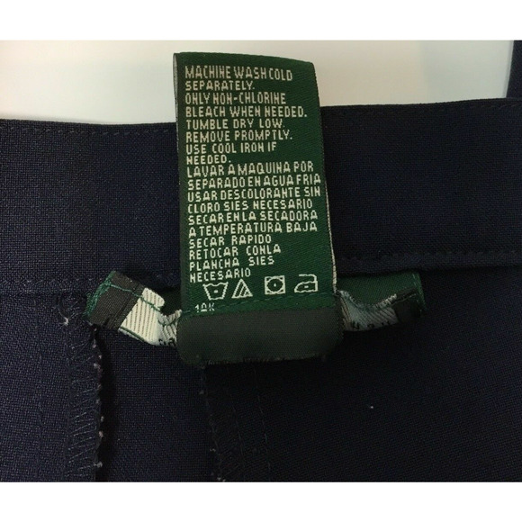 Harve Benard Pants Womens Sz 6 Navy Blue Flat Front‎ Career Slacks Corpcore - Picture 4 of 8